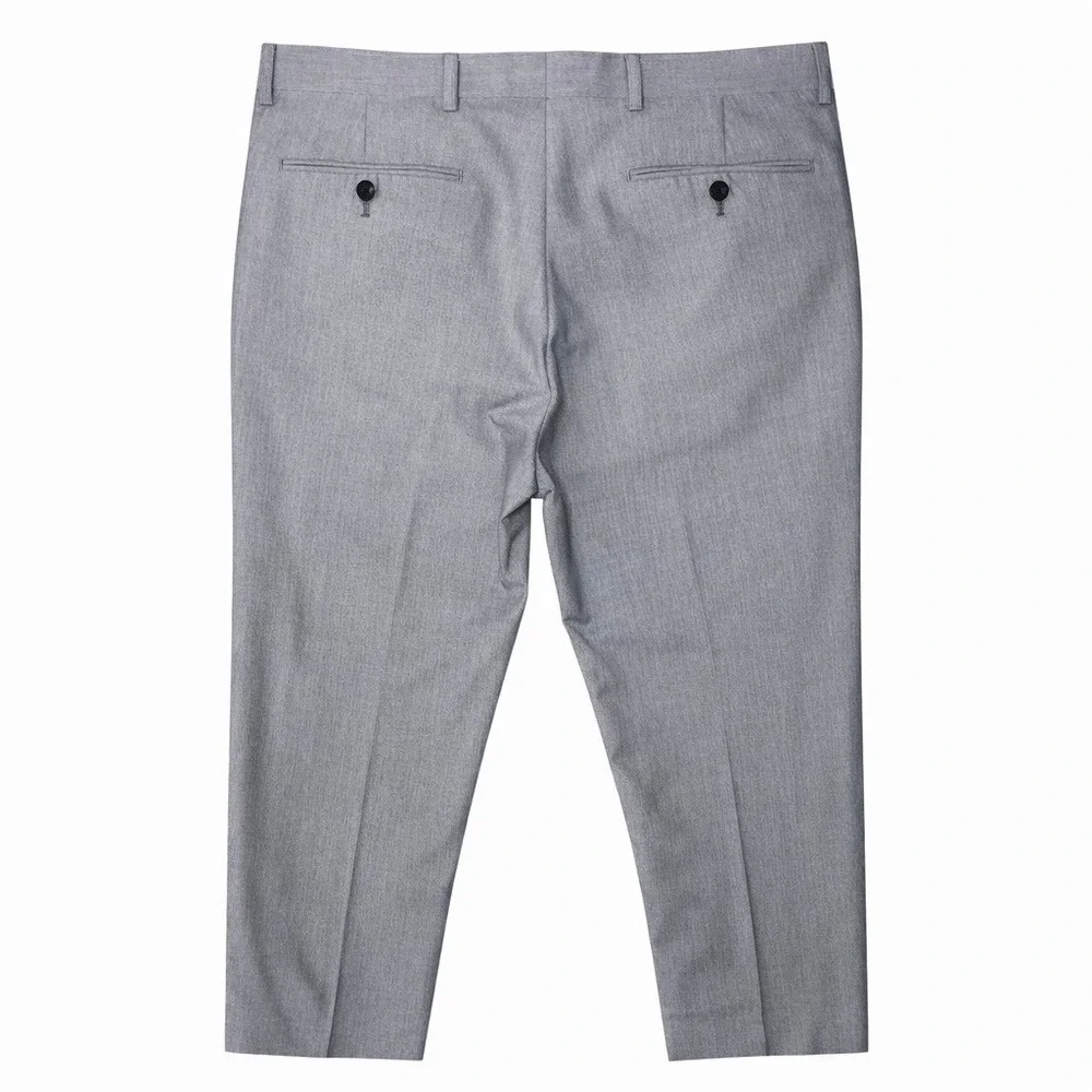 J.Ferrar Suit Mens 40S 33x28 Slim Fit Light Grey 2-Piece Office Prom Graduation